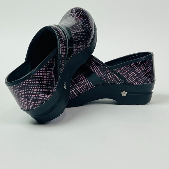 Koi Sanita Leather Danish Clogs Womens 39 8-8.5 Crosspatch Patent Nursing Clogs - Picture 1 of 8